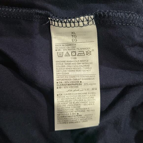 NWT Old Navy Fit Flare Twist Front Cut Out Long Sleeve Maxi Dress Blue Size XL - Picture 8 of 11